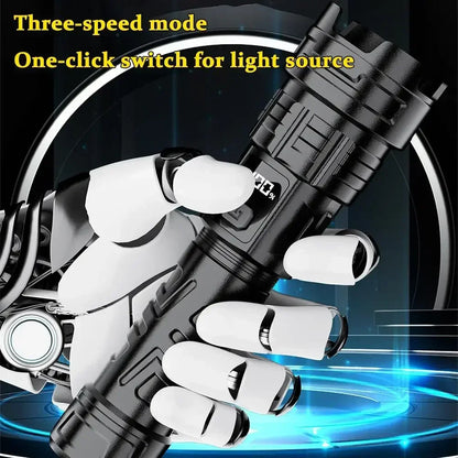 ABS USB rechargeable LED torch
