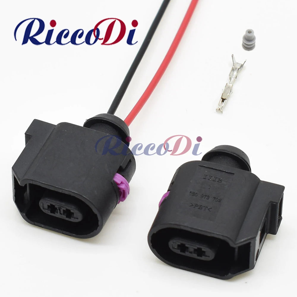 2 pin ABS speed sensor connector plug harness for Golf MK5 MK6, Passat B6, Polo, Tiguan, Jetta, A4, Q3, Seat Altea, Toledo