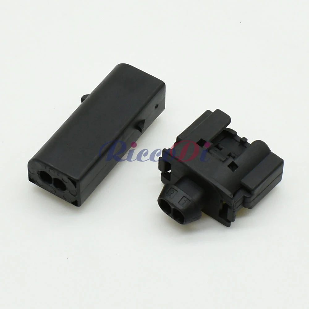 Assembly perspective of 2-pin automotive AC connector for secure installation in vehicles