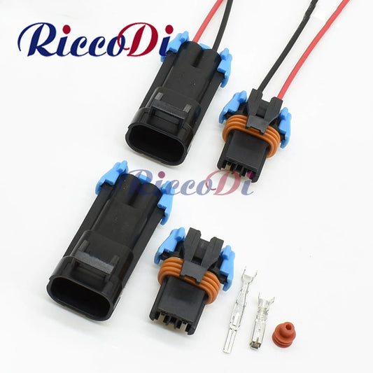 Automotive air conditioning compressor connector for oil-water separator and diesel filter systems