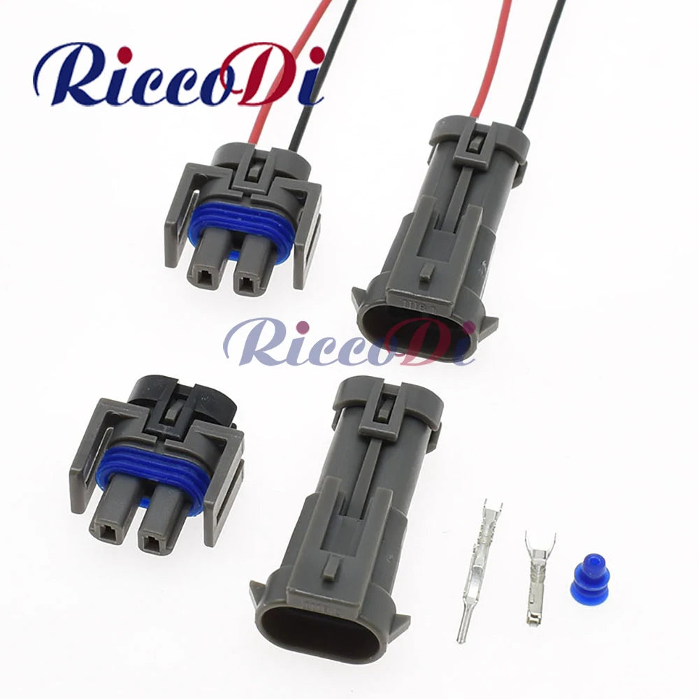 Overview of 2 pin automotive air conditioner compressor wire harness connector socket DJ70217A-1.5-11/21