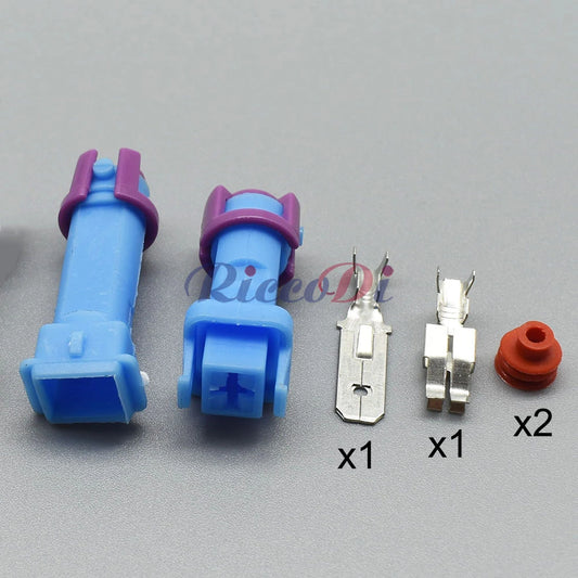Close-up of circular AC cable plug showing pins and socket interface for reliable automotive wiring harness connection