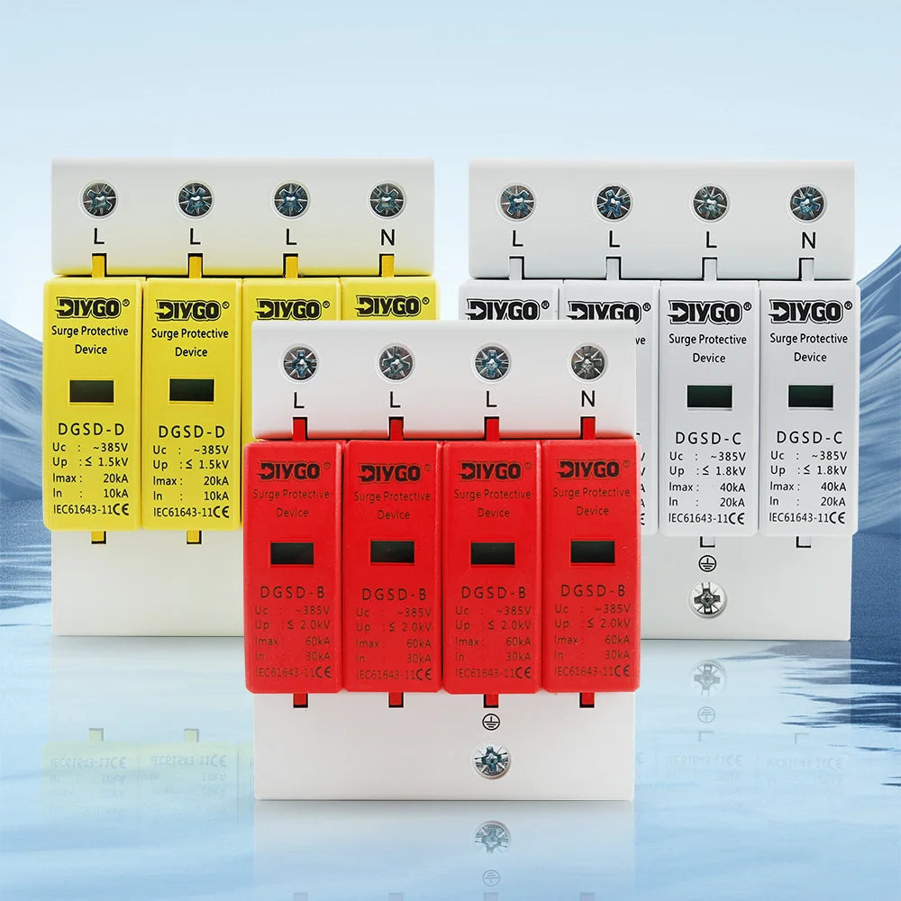 AC SPD 4P house lightning surge protector
