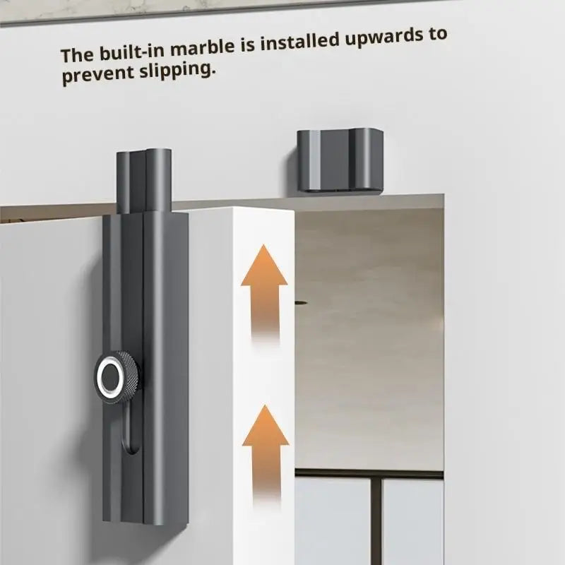Adhesive installation door lock buckle