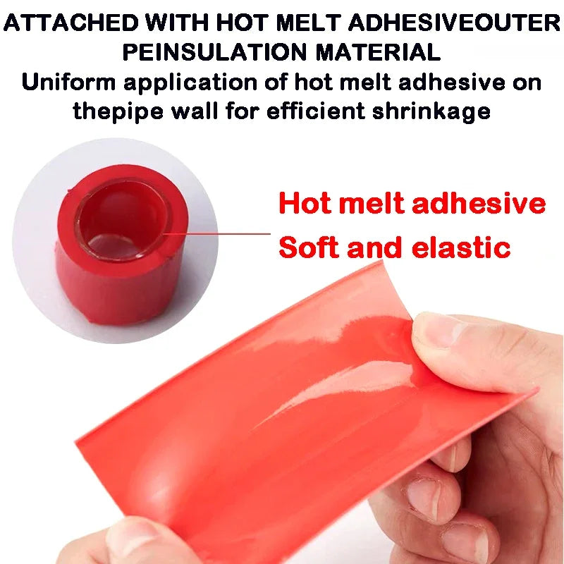 3:1 adhesive lined heat shrink tubing dual wall design for waterproof cable insulation