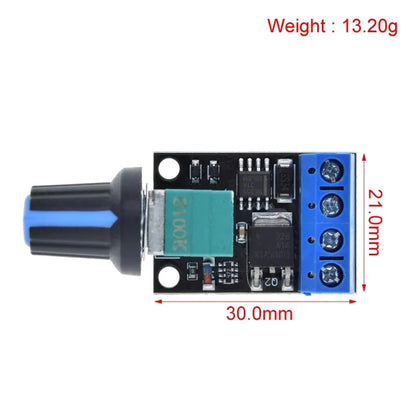 Adjustable DC motor speed controller module for PWM regulation