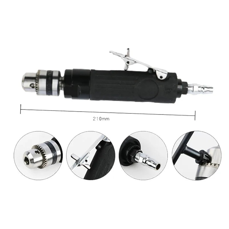 3/8 inch pneumatic air drill used for metal drilling applications