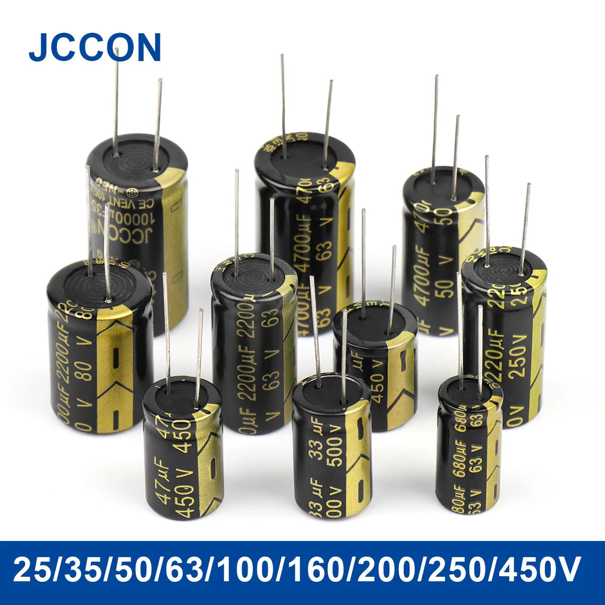 High frequency low ESR aluminum electrolytic capacitor 25V to 450V for electronic circuits