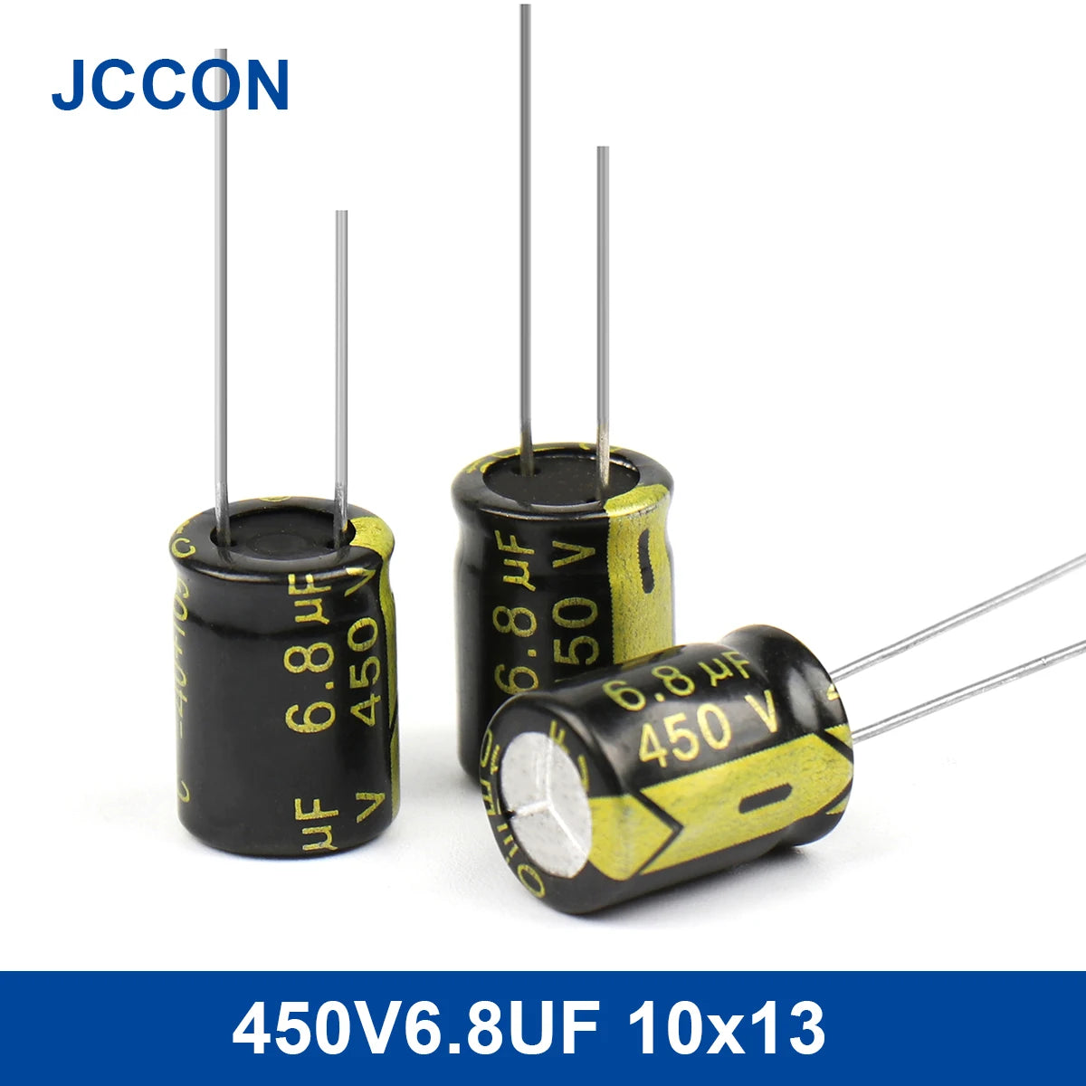 450V 6.8uF aluminum electrolytic capacitor with low ESR and high frequency performance for electronic circuits