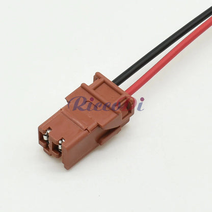 Installation of AMP TYCO 2 pin automotive wire harness connector socket 1-142680-1 / 1-144835-2 in vehicle wiring system