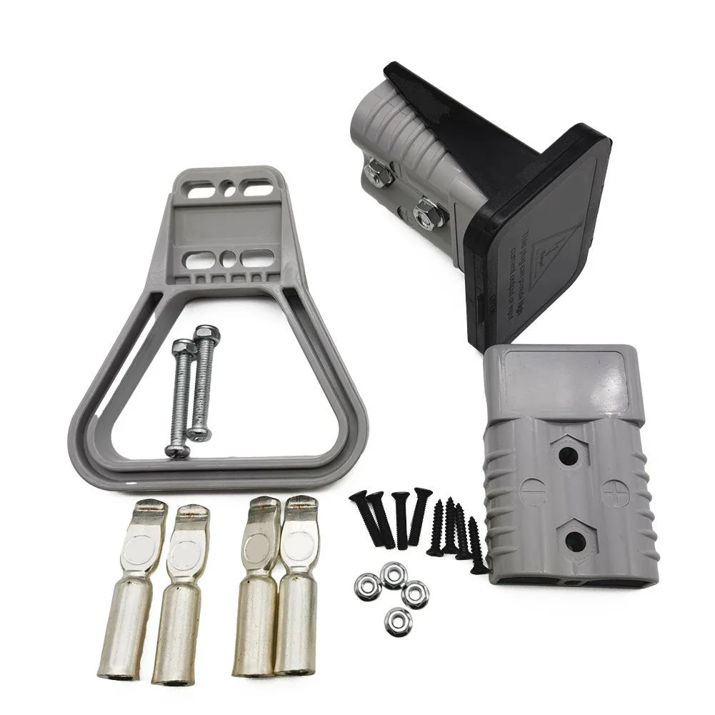 120A Anderson plug bracket structure, flush mount panel bracket with handle and cover for 4-6AWG electrical connections
