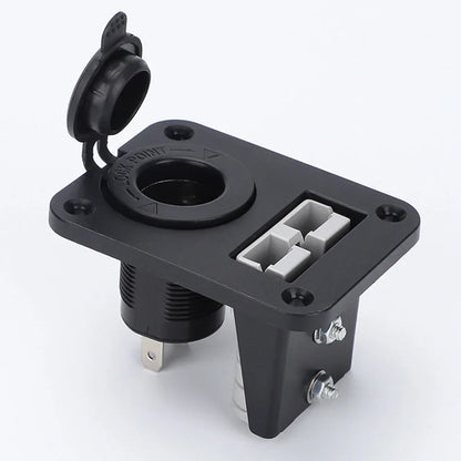 50A Anderson connector socket structure for flush mount installation in camping, trailers, and caravans