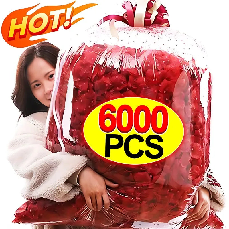 Colorful artificial silk rose petals for decoration