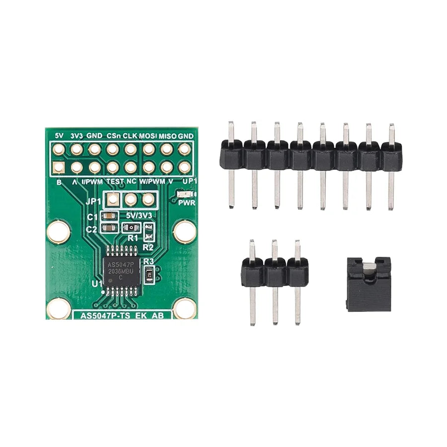 AS5047P magnetic encoder board with SPI ABI PWM interface, 3.3V/5V compatible, for precision position detection with SimpleFOC and ODrive projects