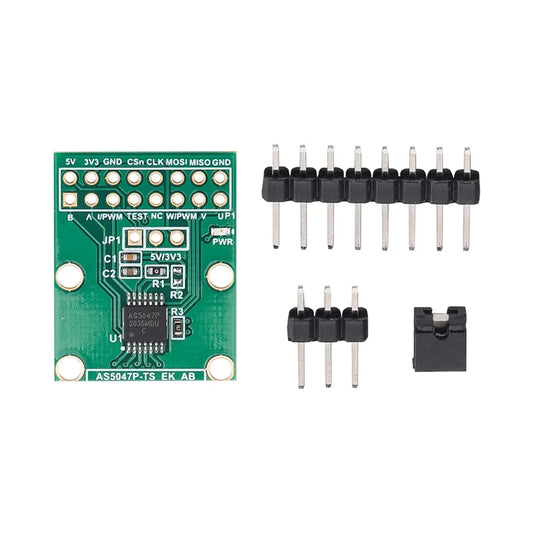 AS5047P magnetic encoder board with SPI ABI PWM interface, 3.3V/5V compatible, for precision position detection with SimpleFOC and ODrive projects