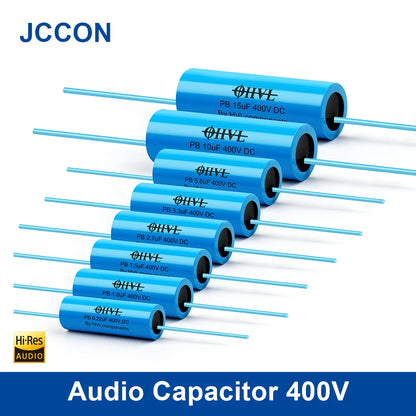 High-voltage audio coupling capacitors, 400V OHVL, 0.22µF–10µF, suitable for HIFI amplifiers and high-fidelity audio circuits