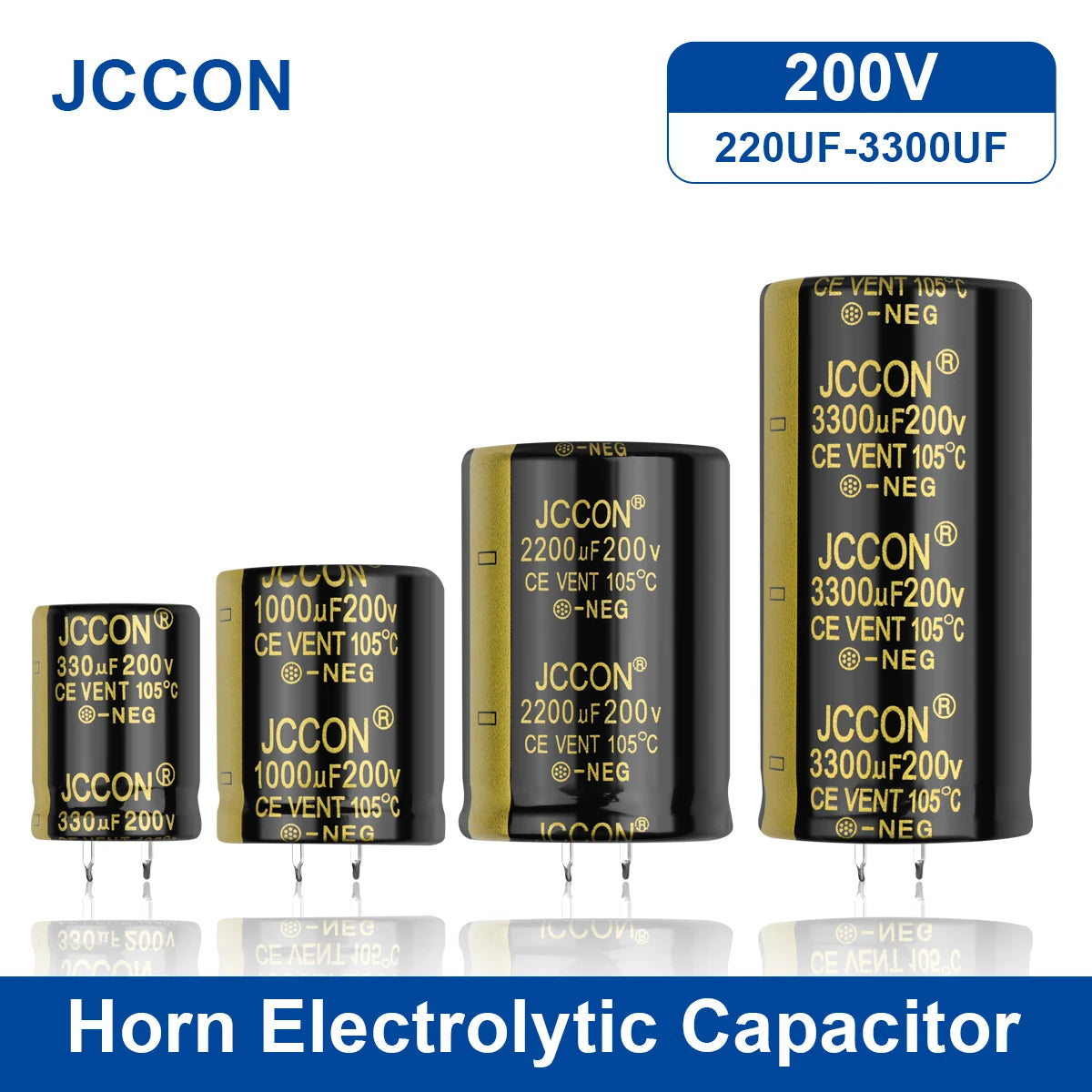 Audio electrolytic capacitor 200V 220UF to 3300UF high frequency low ESR for HiFi amplifier and audio circuits