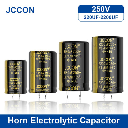 Audio electrolytic capacitor 250V 220UF to 1000UF high frequency low ESR for HiFi amplifier and audio circuits