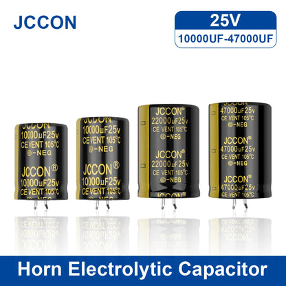 Audio electrolytic capacitor 25V 10000UF to 47000UF high frequency low ESR for HiFi amplifier and speaker systems