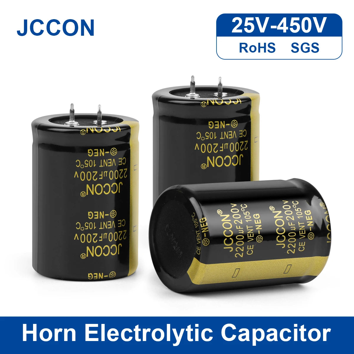 Audio electrolytic capacitor 25V to 450V 100UF to 220UF high frequency low ESR for HiFi amplifier and audio power circuits