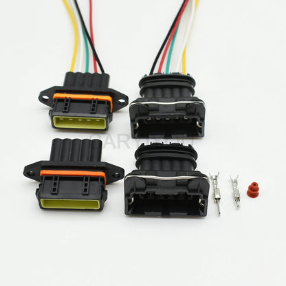 5 Pin auto sealed Junior Power Timer JPT socket plug connector, female and male, model 282193-1 DJ7053CA-3.5-21