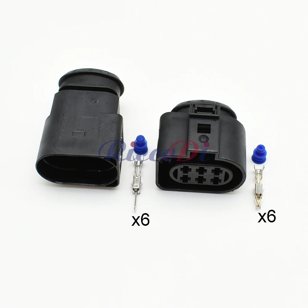 6 pin male female wire connector for Audi VW 1J0973833 1J0973733, automotive cable harness plug