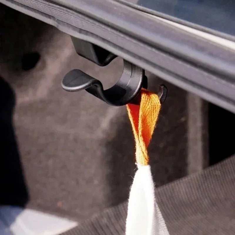 Auto storage hook for umbrella and accessories organization in car trunk