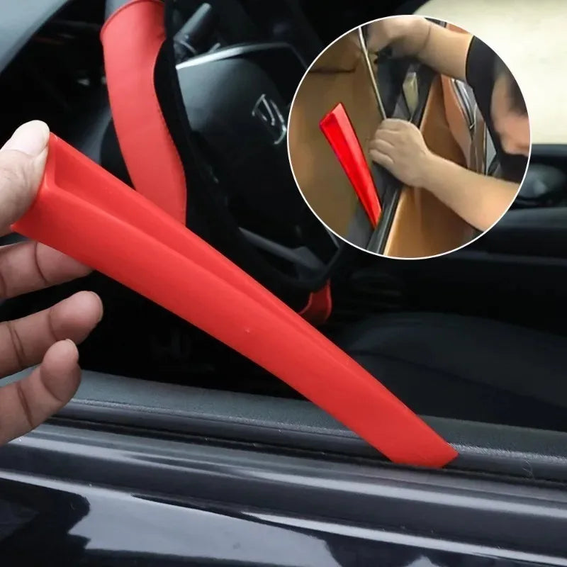 Plastic wedge tool for auto body dent repair