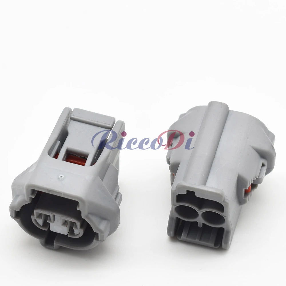 Close-up of 2-pin auto wire harness plug DJ7023YB-2.2-21 showing secure terminals and durable housing