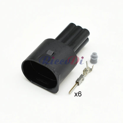 6 pin female auto connector locking structure and socket design for KIA Hyundai