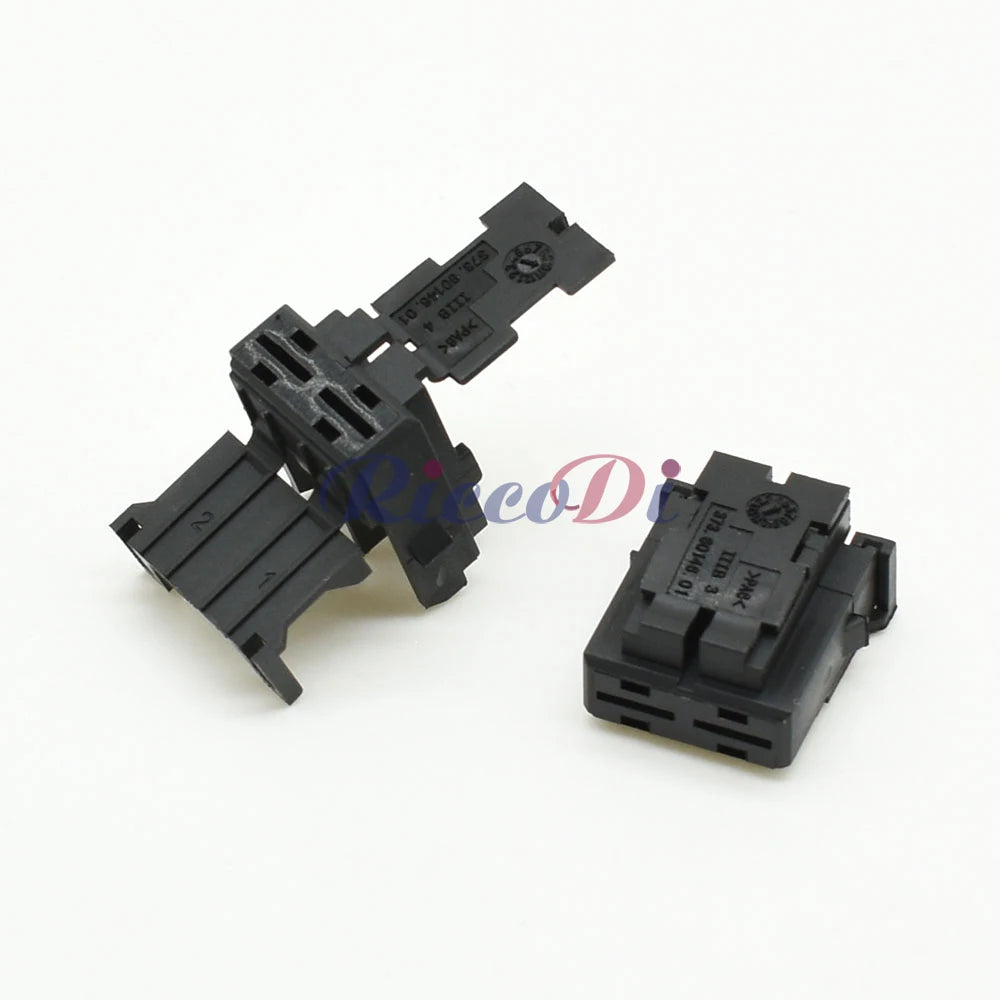 Angled view of 2 pin wiring harness connector plug ensuring safe and reliable electrical connection in cars
