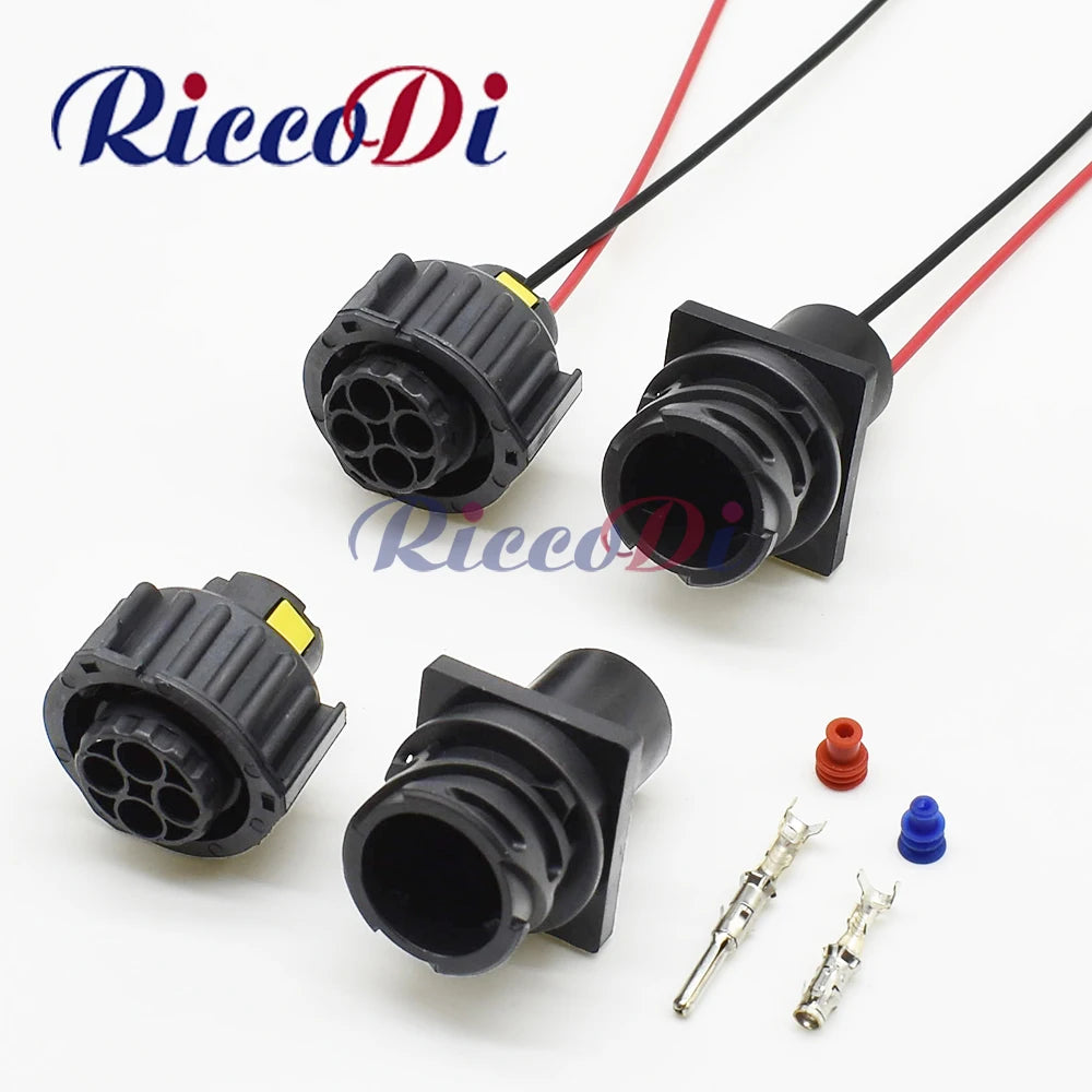 Close-up of 2.5mm wiring harness connector terminals for automotive electrical systems