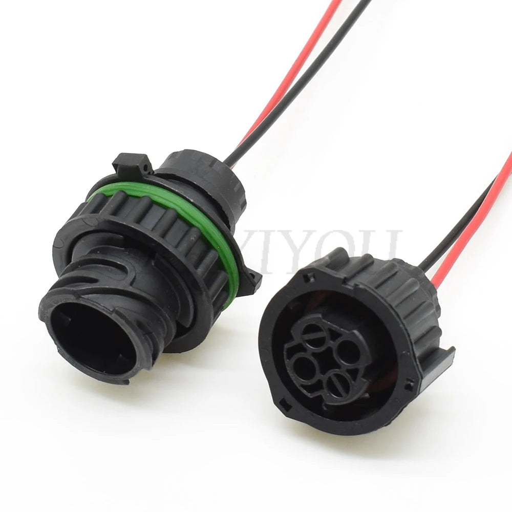 Detailed terminal view of automotive wiring harness connector for neutral and reverse gear sensors