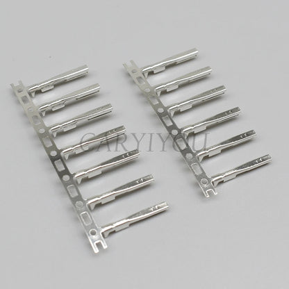 Auto crimp terminal for ECU connector showing loose pin and crimp structure M23S05K351