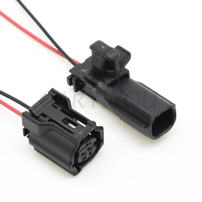 robust 2 pin automotive connector for lid switch, hood lock, and speed sensor electric wiring connections 12416 / 90980-12416