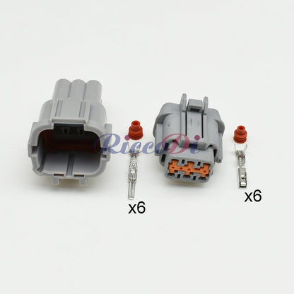 Sumitomo 6 Pin auto headlight plug, waterproof male and female connector 6188-0560 6189-1175 6185-5177