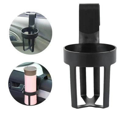 Auto interior cup holder accessory for drink bottle storage