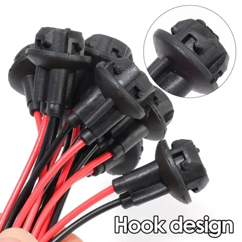 Light bulb socket connector for auto interior lighting