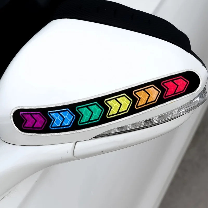 Reflective mirror sticker for car safety and decorative styling