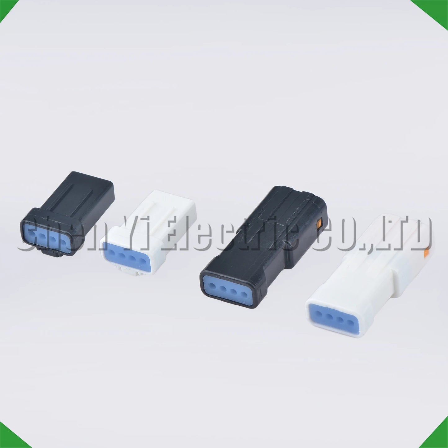 Detailed structure of 4 pin auto waterproof electronic wire harness butt plug