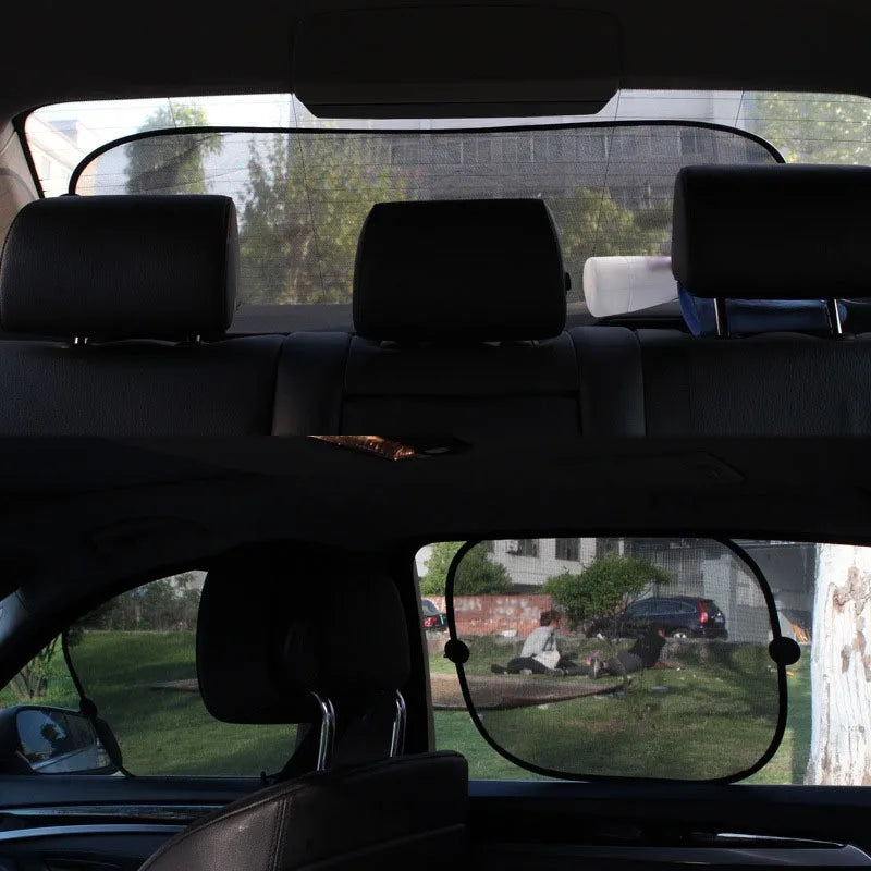 Universal car window sunshade cover for summer sun and heat protection