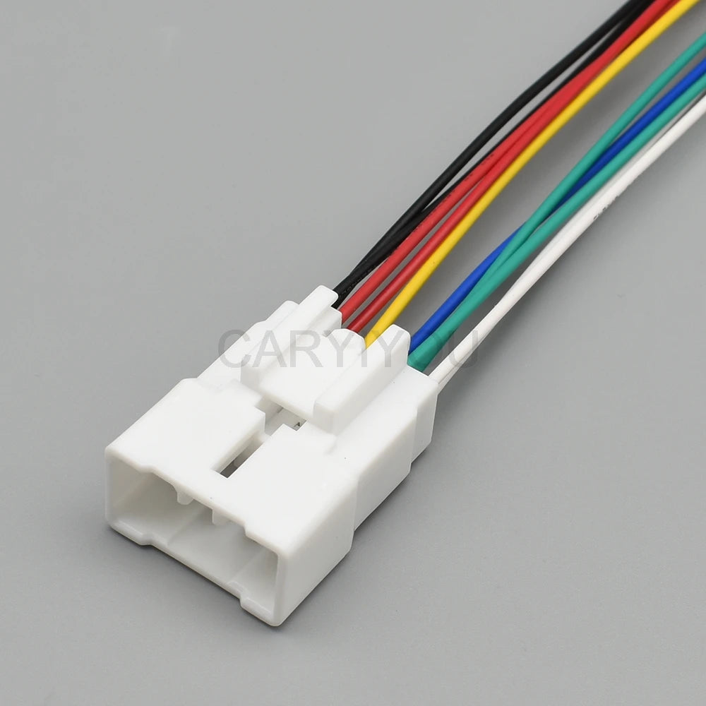 7283-1100 10 holes auto wire cable connector unsealed socket with wires showing locking structure