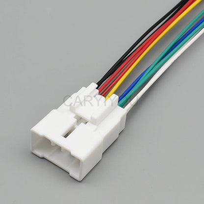 7283-1100 10 holes auto wire cable connector unsealed socket with wires showing locking structure