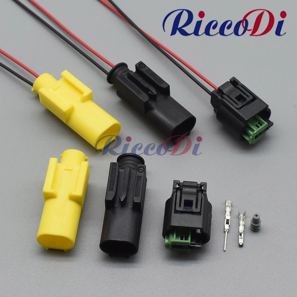 2 pin automotive temperature sensor connector socket for outdoor vehicle sensor wiring