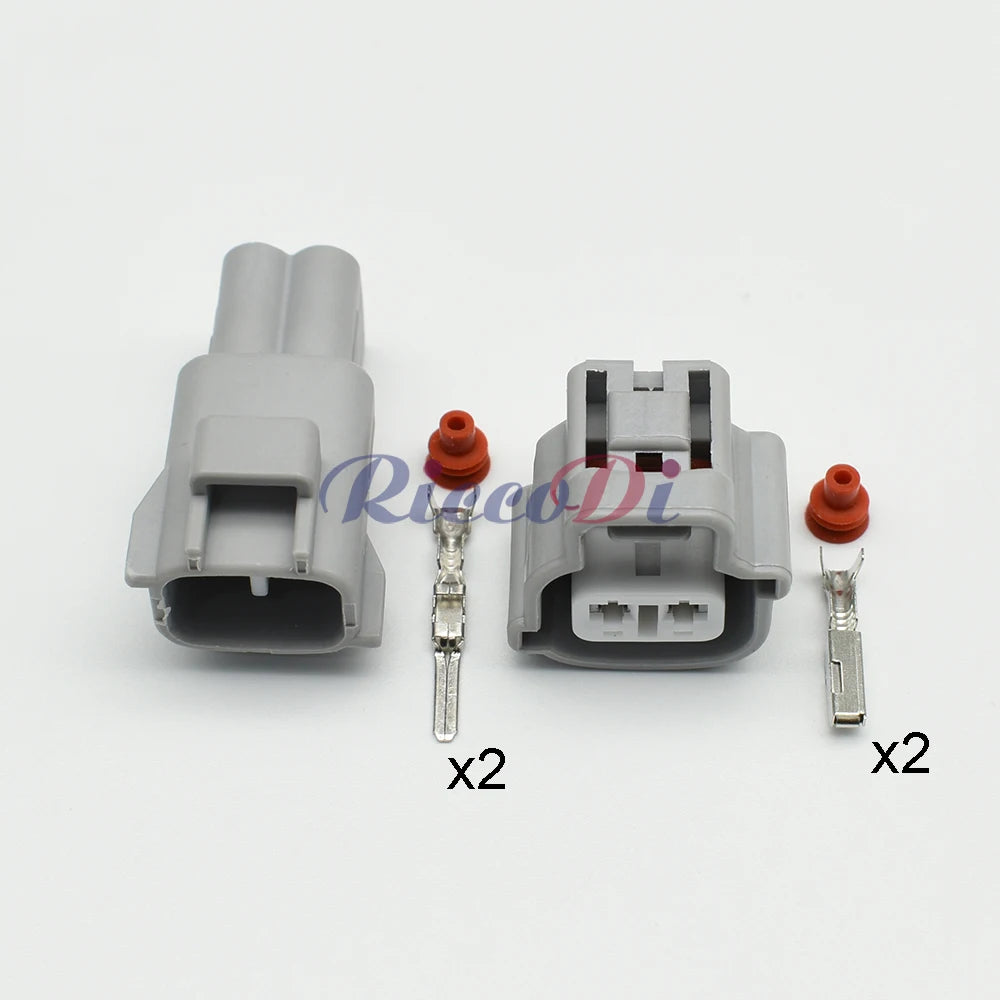 Side view of 2 pin waterproof connector for automotive turn signal wiring