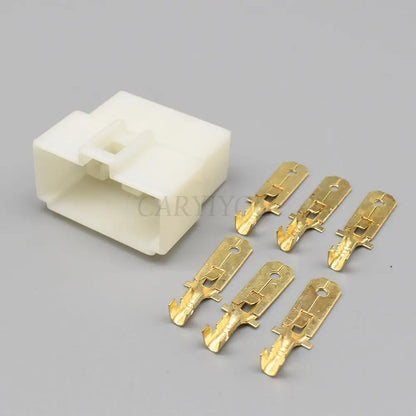 Automotive 6.3 series 6 pin female male connector plug with terminals