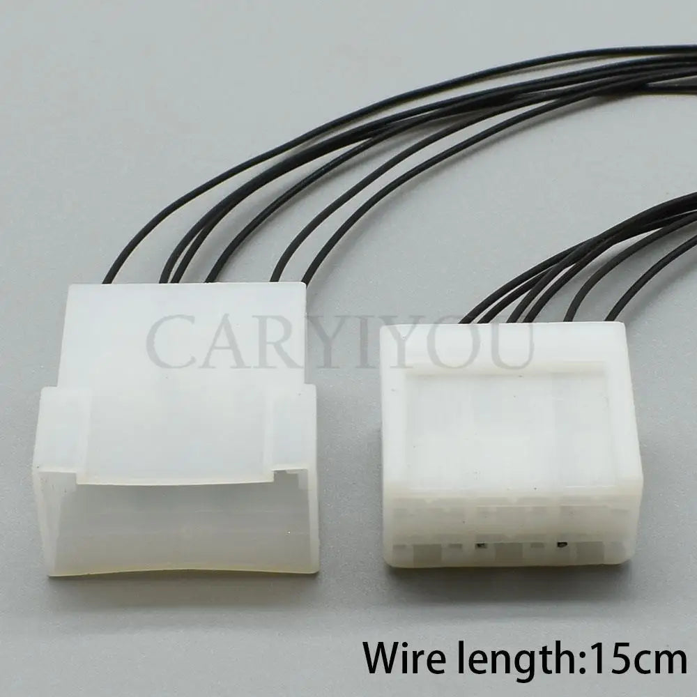 Automotive 6 hole electric connector structure with metal pins and secure locking