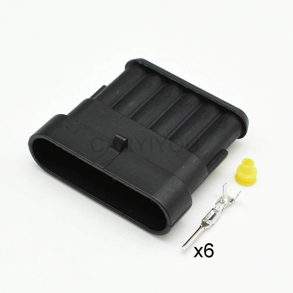 6 Holes Automobile Wire Cable Connector 282090-1 282108-1 with Wires C ...