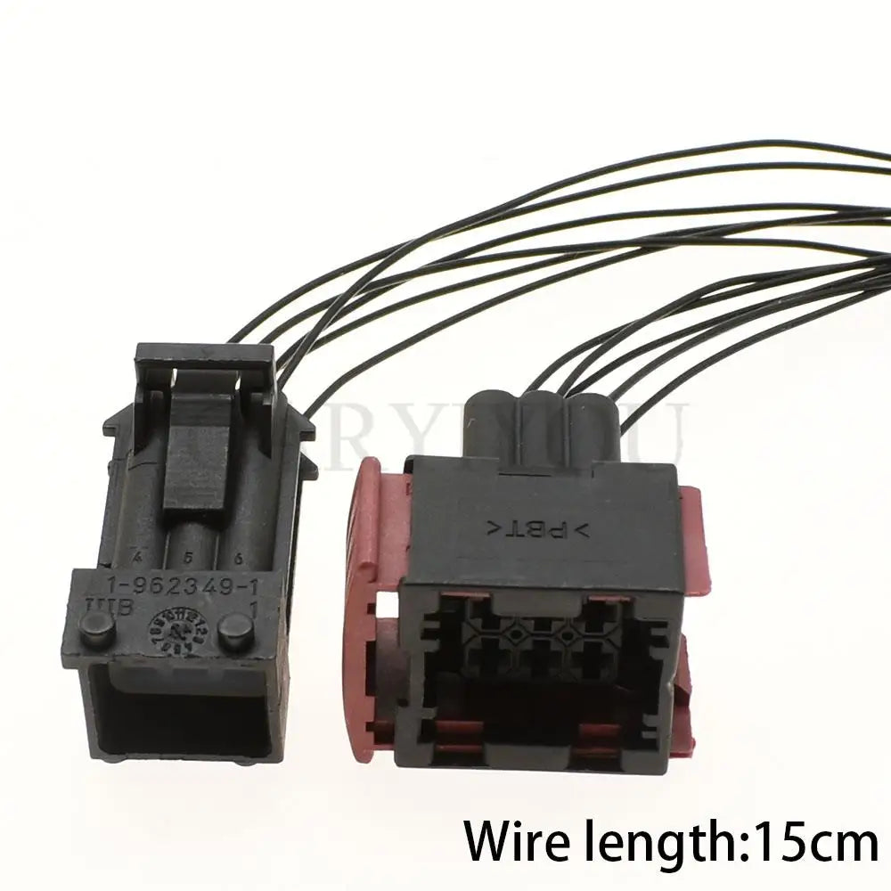 6 pin 3.5 series automobile wire harness waterproof socket connector locking structure