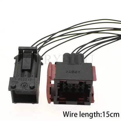 6 pin 3.5 series automobile wire harness waterproof socket connector locking structure